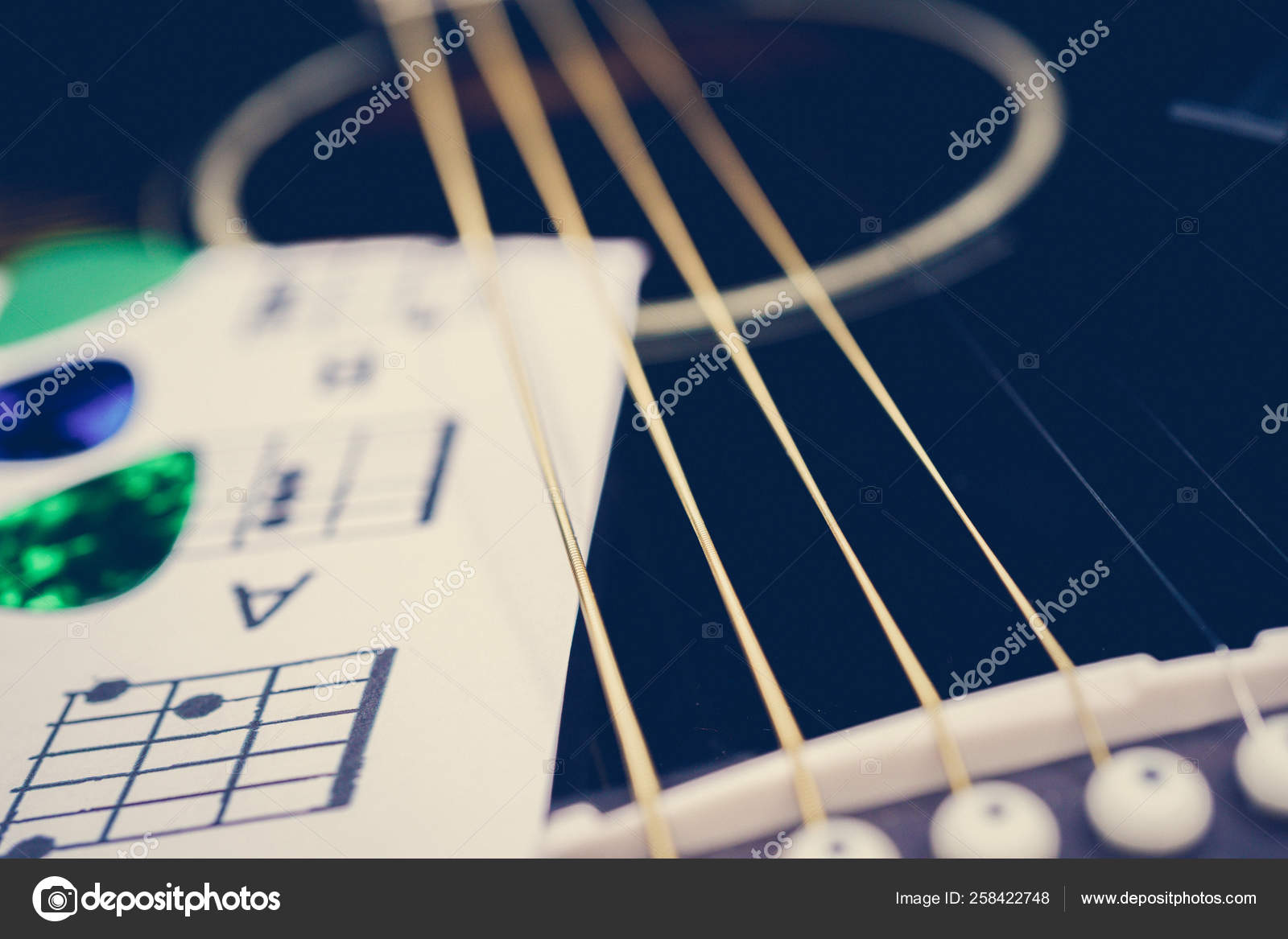 Guitar and chords background Stock Photo by ©aallm 258422748