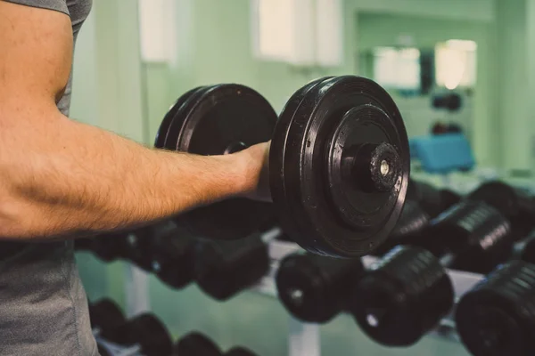 Bodybuilder Dans Salle Gym — Photo