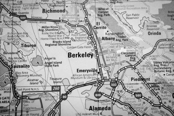Berkeley. Mapa USA — Foto de Stock