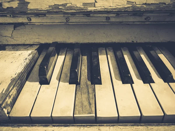 Keys Old Piano — Stock Photo, Image