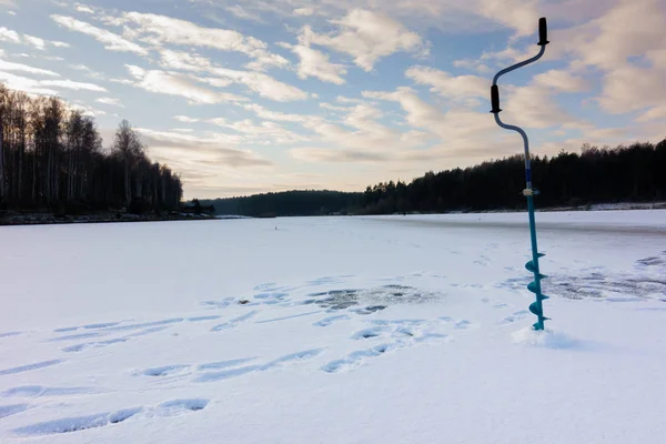 Vinterisfiske Hobby — Stockfoto