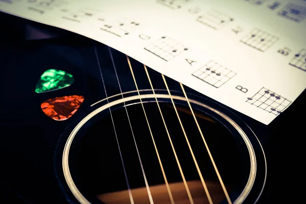 Bakgrunden Tema Gitarr — Stockfoto