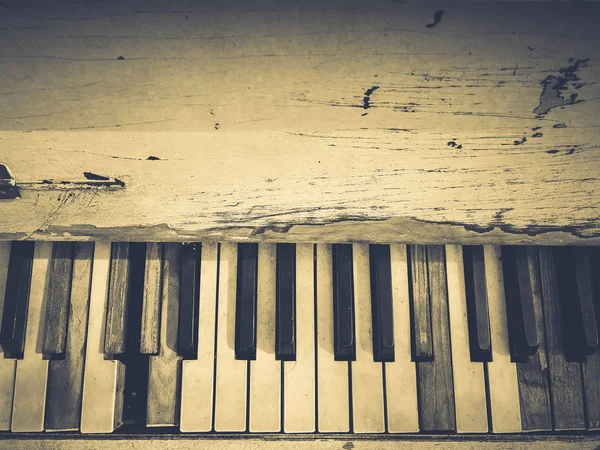 Keys Old Piano — Stock Photo, Image