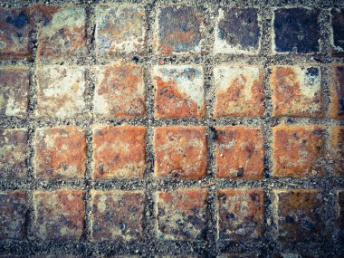 eski paslı karo doku