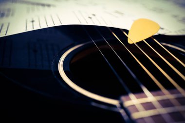 Arka plan olarak bir tema gitar