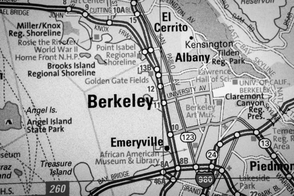 Berkeley. Mapa USA — Foto de Stock