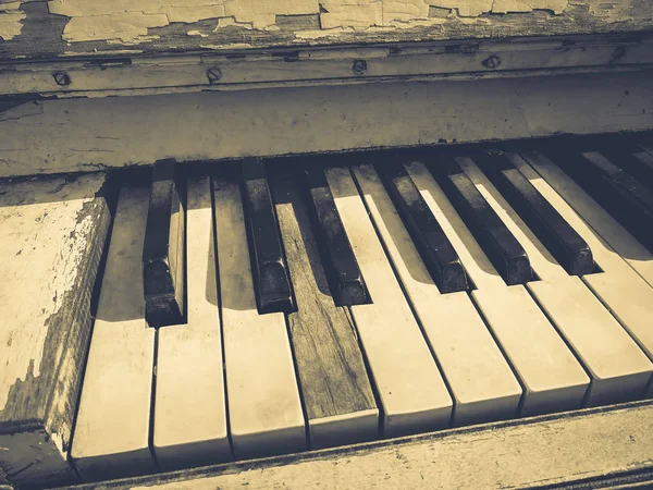 Eski Piyano Tuşları — Stok fotoğraf