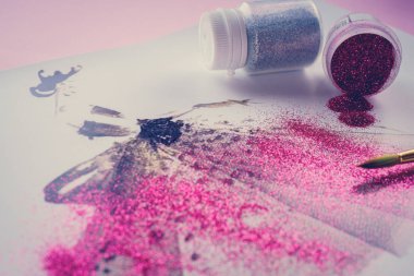 Moda illüstrasyonlar kavramı. Resim