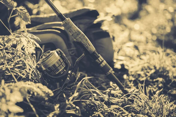 Fishing tackle - fishing spinning — Stock Photo, Image