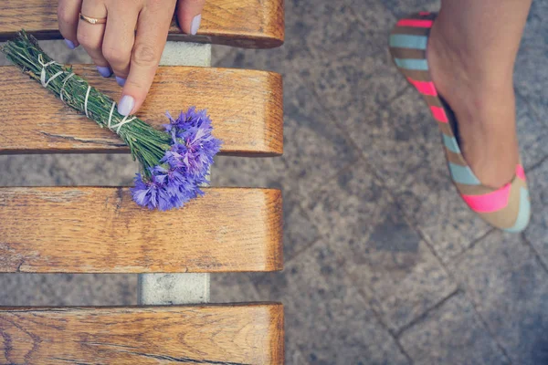 A bouquet of cornflowers — Stock Photo, Image