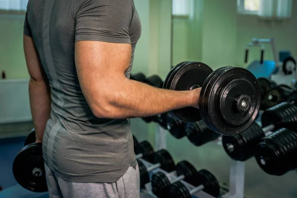 Bodybuilder Dans Salle Gym — Photo