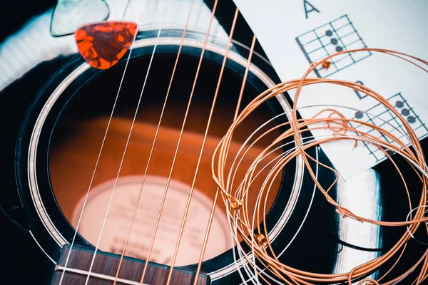 Background Una Chitarra Tema — Foto Stock