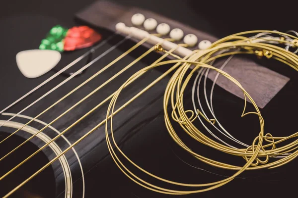 Guitarra acústica — Fotografia de Stock