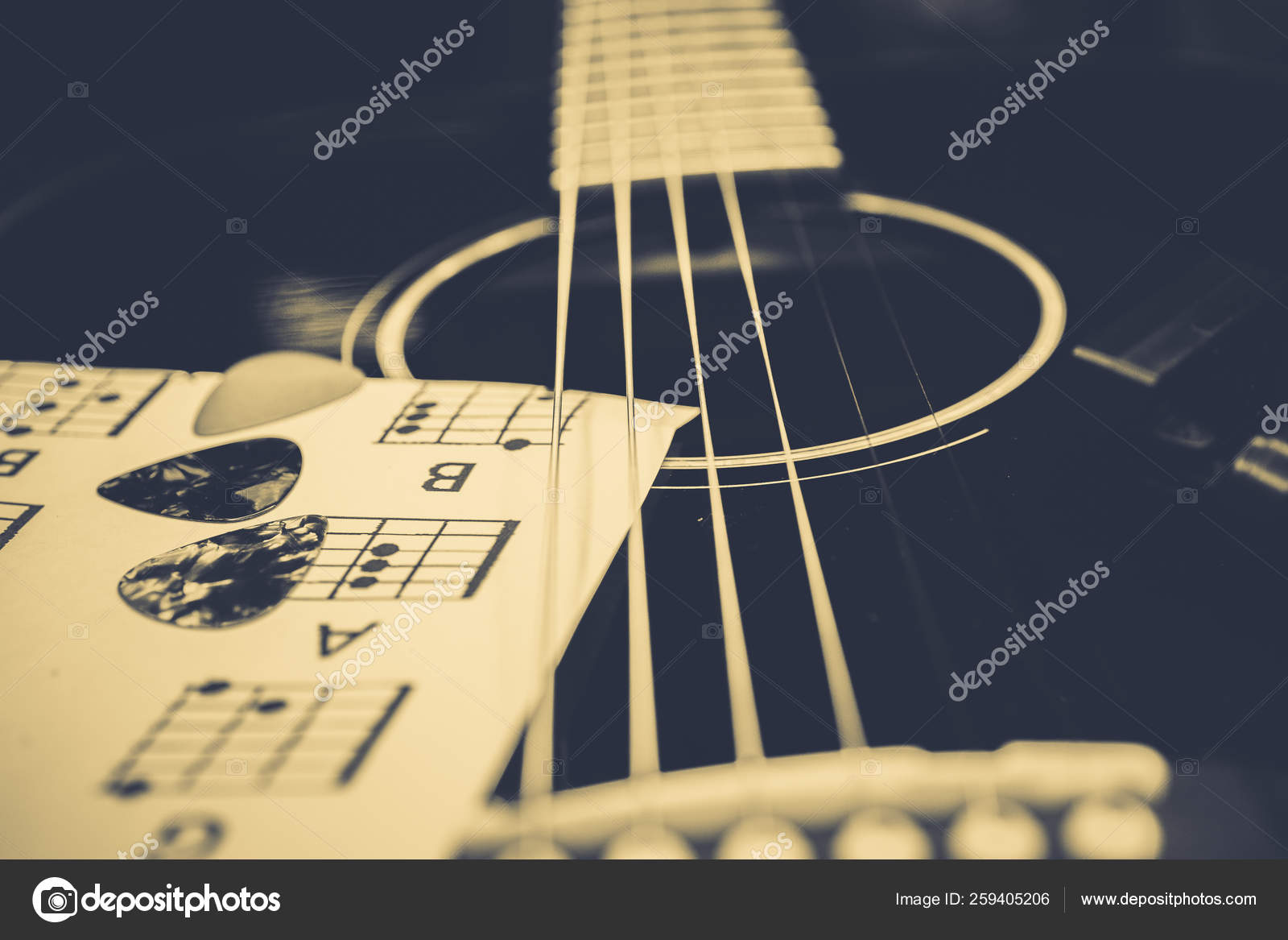 Guitar and chords background Stock Photo by ©aallm 259405206