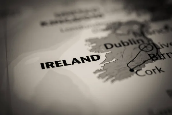 Ireland map background close up