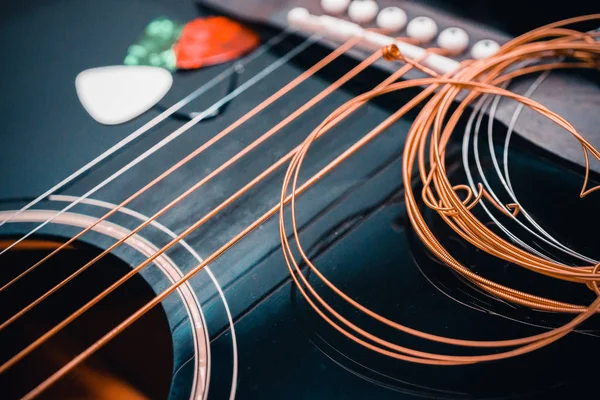 Guitarra acústica — Fotografia de Stock