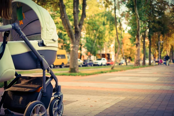 Groene Wandelwagen Voor Een Wandeling — Stockfoto