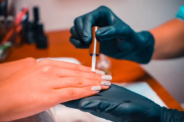 Procedures for nails in the spa — Stock Photo, Image