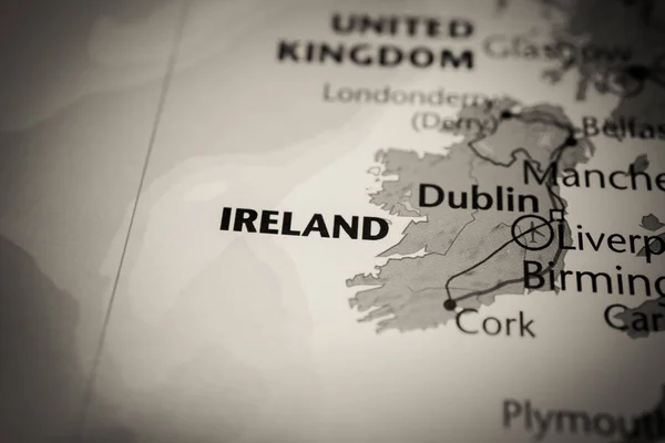 Ireland map background close up