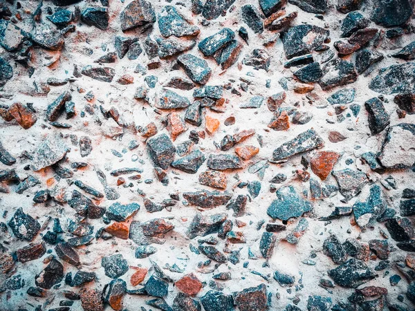Щебень в бетоне — стоковое фото