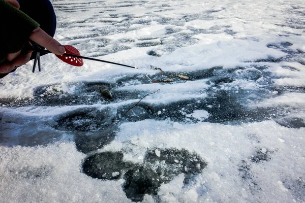 Winter Fishing Ice — Stock Photo, Image