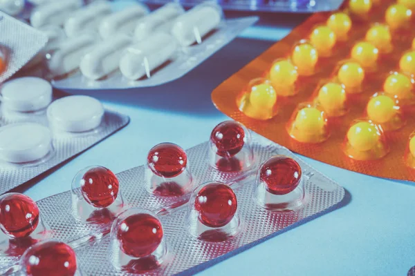 Orvosi Háttér Tablettákkal — Stock Fotó