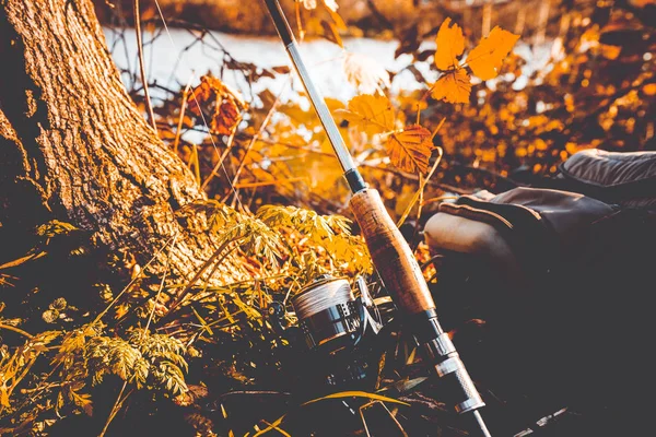 Fishing tackle - fishing spinning — Stock Photo, Image