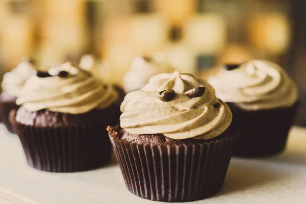 Many Beautiful Cakes Tray — Stock Photo, Image