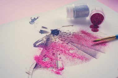 Moda illüstrasyonlar kavramı. Resim