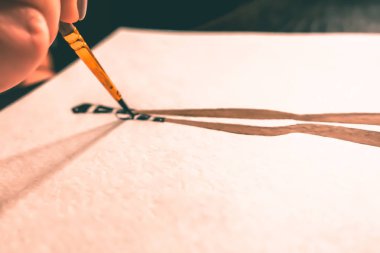 Vinnytsia, Ukrayna - Circa 2018: Çizim moda illüstrasyon.