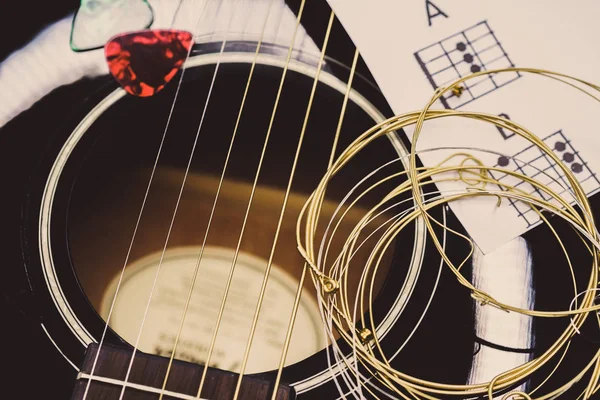 Bakgrunden på en tema-gitarr — Stockfoto