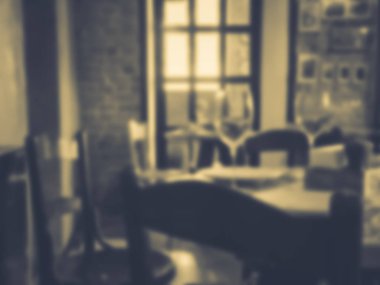 İç kafe. Arka plan bulanık