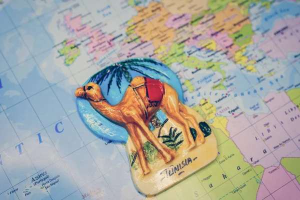 Tunisia Map Background Close — Stock Photo, Image