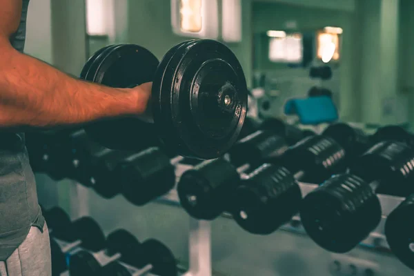 Bodybuilder Dans Salle Gym — Photo