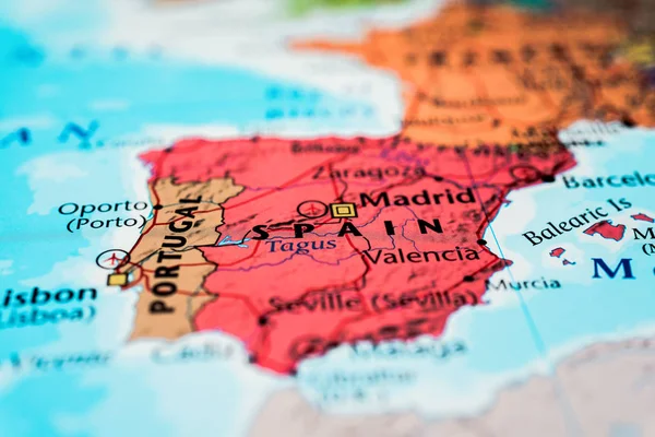 España en el mapa —  Fotos de Stock