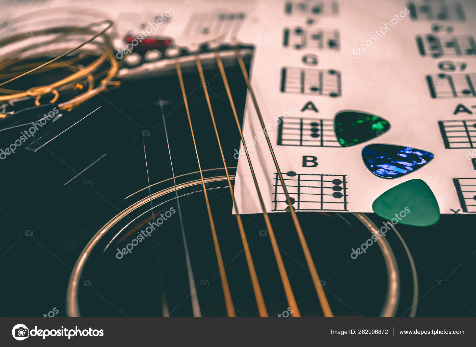 Guitar and chords background Stock Photo by ©aallm 262906872