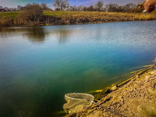 Pesca en el lago — Foto de Stock