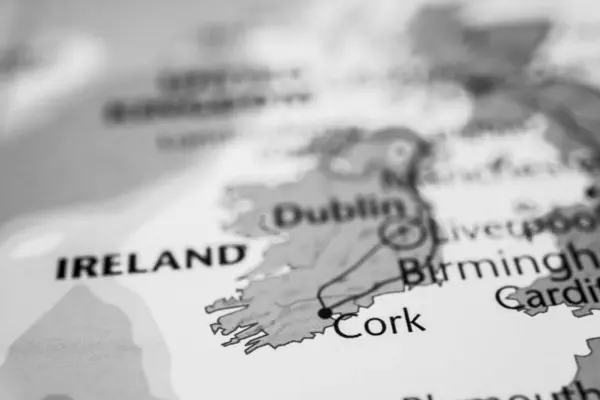 Ireland map background close up