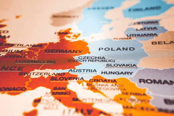 Mapa de Europa.Fondo abstracto borroso — Foto de Stock
