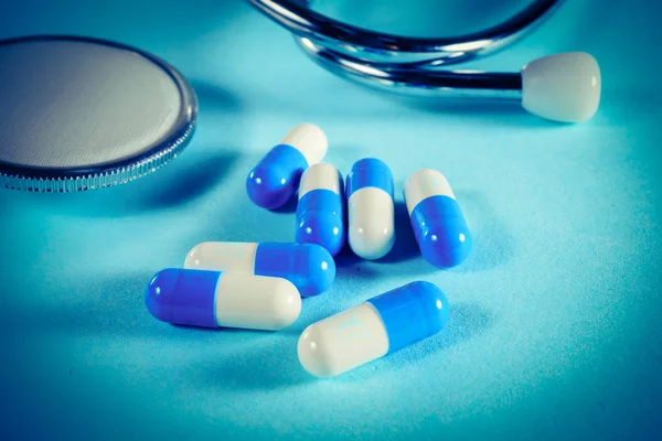 Medicin Bakgrund Med Piller — Stockfoto
