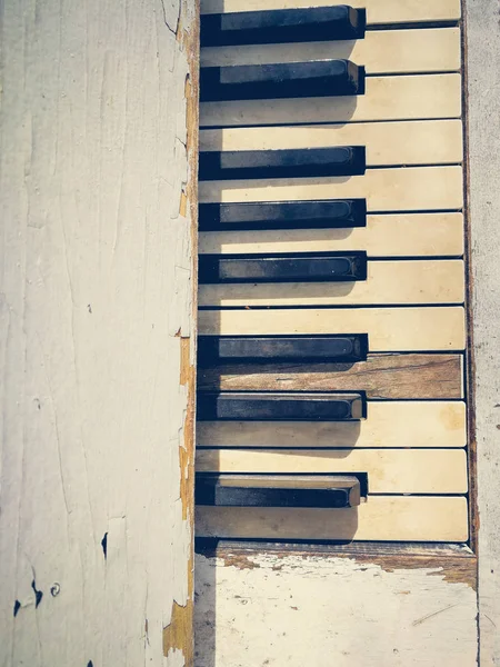 Klucze z stary fortepian — Zdjęcie stockowe