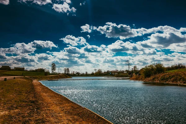 Angeln auf dem See — Stockfoto