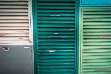 Çok renkli panjurlar, doku