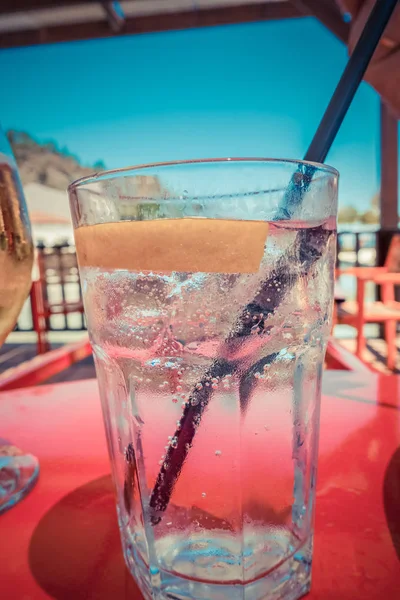 Cocktails in a cafe in a seaside resort — Stock Photo, Image