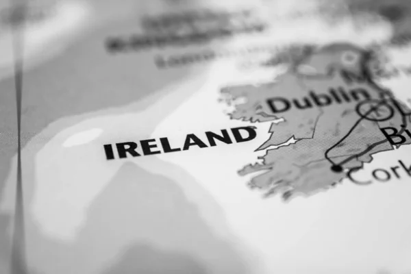 Ireland map background close up