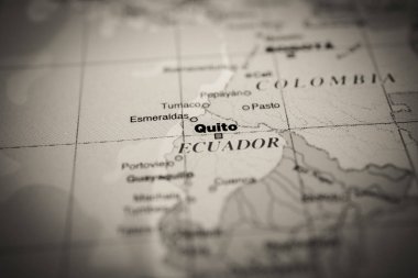 Ecuador map background close  up