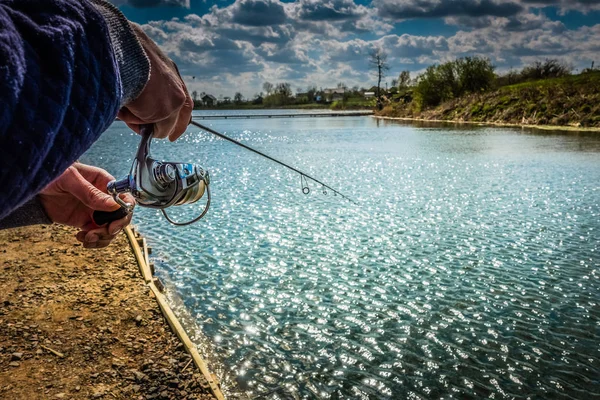 Pesca no lago — Fotografia de Stock