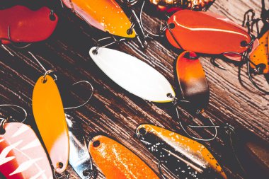 Vinnitsa, Ukrayna - 18 Ocak 2017: Balıkçılık yem