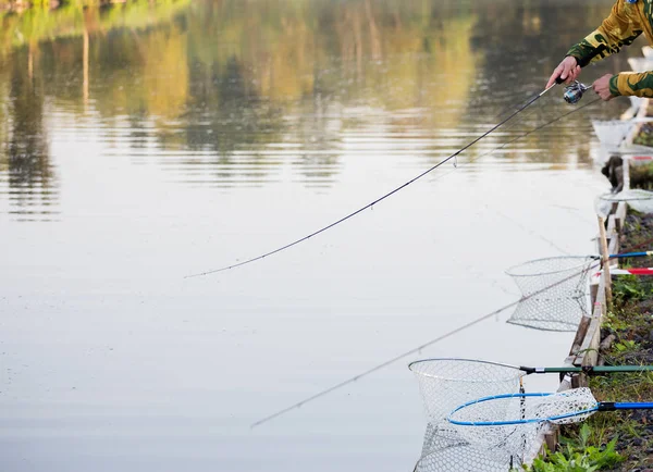 Pesca Truchas Río —  Fotos de Stock