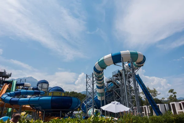 Parc aquatique pour enfants à la station — Photo